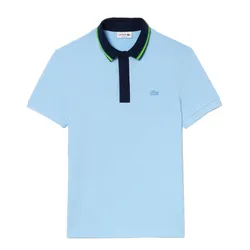 Áo Polo Nam Lacoste Regular Fit Smart Paris Contrast Neck PH1125 - HBP Màu Xanh Nhạt Size 5