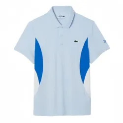 Áo Polo Nam Lacoste Tennis x Novak Djokovic Fan Shirt DH7330 - J2G Màu Xanh Nhạt Size 4