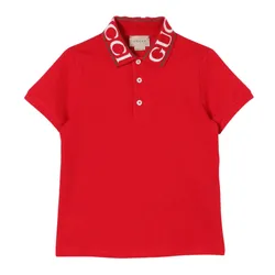 Áo Polo Nữ Gucci In Red 573882 6300 XJGND Màu Đỏ Size 12Y