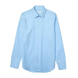 Áo Sơ Mi Nam Lacoste Regular Fit Cotton Poplin Shirt Màu Xanh Dương Size 39