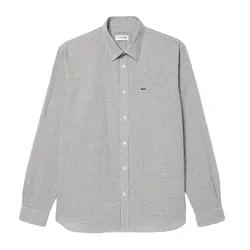 Áo Sơ Mi Nam Lacoste Regular Fit Flannel Checked Shirt CH1885-KBR Kẻ Đen Size 38