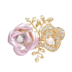 Cài Áo Nữ Meri Feminine Rose BR778 Màu Vàng Hồng