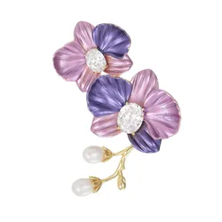 Cài Áo Nữ Meri Orchid Elegance BR787 Màu Hồng Tím