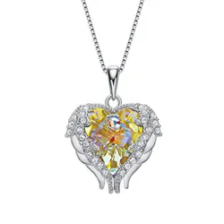 Dây Chuyền Lili Jewelry Hình Trái Tim Đính Pha Lê Swarovski LILI_972812 Màu Vàng