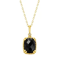 Dây Chuyền Nữ LiLi Jewelry Đính Đá Mã Não LILI_251787 Màu Vàng Đen