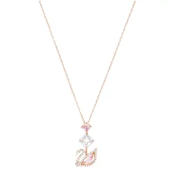 Dây Chuyền Swarovski Dazzling Swan Y Necklace Multi-Colored Rose-Gold Tone Plated 5473024