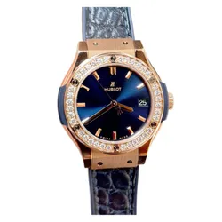 Đồng Hồ Nữ Hublot Classic Fusion King Gold  Diamond Blue Màu Xanh Dương