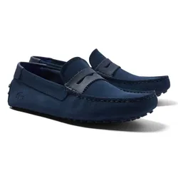 Giày Lười Nam Lacoste Concours Craft Leather Tonal Loafers 44CMA0028 Màu Xanh Navy Size 7.5