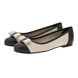 Giày Bệt Nữ Salvatore Ferragamo Varina Ballet Flat 01H948 773233 Màu Đen Be Size 40.5 N-QU