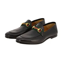 Giày Lười Nam Gucci Loafer With Interlocking G 581513 DLCC0 1078 Màu Đen Size 39