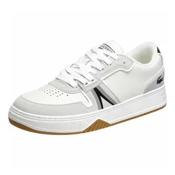 Giày Thể Thao Nam Lacoste&nbsp;Men's L001 Leather Trainers 43SMA0075 Màu Trắng - Đen Size 6