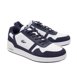 Giày Thể Thao Lacoste Men's T-Clip 223 Graphic Print Shoes Màu Xanh Trắng Size 8.5