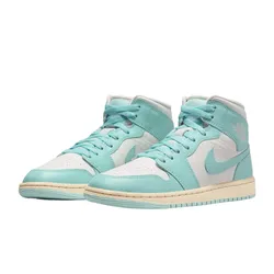 Giày Thể Thao Nam Nike Air Jordan 1 MID BQ6472-132 Màu Xanh Mint/Trắng Size 43