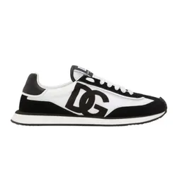 Giày Thể Thao Nam Dolce & Gabbana D&G Mixed-Material DG Cushion Sneakers CS2288A53558I050 Màu Đen Trắng Size 40