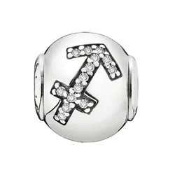 Hạt Vòng Charm Nữ Pandora Silver Essence Sagittarius Zodiac With Clear Zirconia 796042CZ Màu Bạc