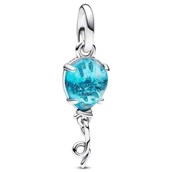 Hạt Vòng Charm Pandora Blue Murano Glass Balloon Dangle 792792C01 Màu Xanh Blue
