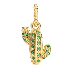 Hạt Vòng Charm Pandora Sparkling Desert Cactus Pendant 361687C01 Màu Vàng Gold C_QP