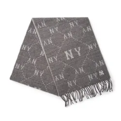 Khăn Quàng Cổ MLB Monogram Muffler NY Yankees 3AMFM0146-50MGD Màu Xám Đậm