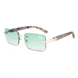 Kính Mát Belvoir&Co Hampton White Marble/Green Sunglasses Màu Trắng - Xanh