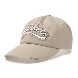 Mũ MLB Varsity Vintage Cursive Damage Unstructured Ball Cap 3ACPV015N-50BGM Màu Trắng Kem