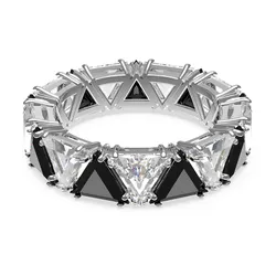 Nhẫn Nữ Swarovski Matrix Cocktail Ring Triangle Cut, Black, Rhodium Plated 5620673 Màu Đen Trắng Size 50