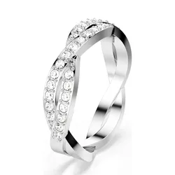 Nhẫn Nữ Swarovski Infinity Ring Round Cut, White, Rhodium Plated 5717572 Màu Bạc Size 52