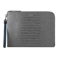 Túi Cầm Tay Nam Find Kapoor 32 Croco Clutch Gray Màu Xám