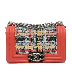 Túi Đeo Chéo Nữ Chanel Tweed & Leather Shoulder Bag Phối Màu