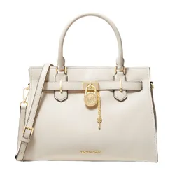 Túi Xách Nữ Michael Kors MK Hamilton Medium Leather Satchel 35T1GHMS2L Màu Cream