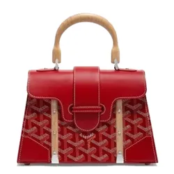 Túi Xách Tay Nữ Goyard Red Goyardine Mini Structure Bag Màu Đỏ