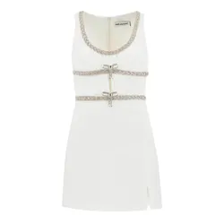 Váy Nữ Self-Portrait Mini Dress In White PF24 161S W Màu Trắng Size 6
