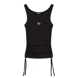 Áo Ba Lỗ Nữ SMFK With Logo Embroidered -Tank Top UTK04B1 Màu Đen Size M
