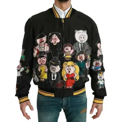 Áo Bomber Nam Dolce & Gabbana D&G Black G9MQ0T HHMCT HJW57 Màu Đen Size 44