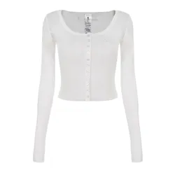 Áo Cardigan Nữ Badblood Second Skin Cardigan W-CDG24-012 Màu Trắng Kem