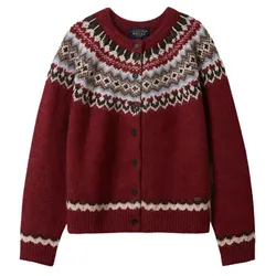 Áo Cardigan Nữ WHOAU Fair Isle WHCKE4V22F Màu Đỏ