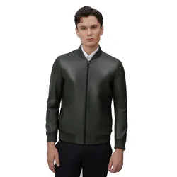 Áo Khoác Da Nam Giovanni GJL0023-1DM Màu Đen Size 46