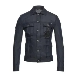 Áo Khoác Jean Nam Dolce & Gabbana D&G Logo Embroidered G9OH7Z FURHB Màu Xanh Than Size 50