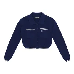 Áo Khoác Len SMFK Navy With Logo Embroidered UG008DB 1950 Màu Xanh Navy Size S