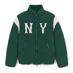 Áo Khoác MLB Varsity Shoulder Block Heavy Short Down New York Yankees 3ADJV1146-50GND Màu Xanh Green