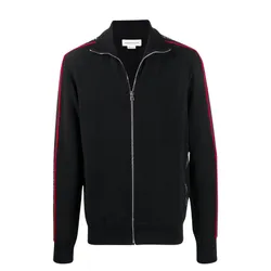 Áo Khoác Nam Alexander McQueen Men's With Taped Logo Jacket 625377 QPR38 1000 Màu Đen Size S
