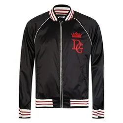 Áo Khoác Nam Dolce & Gabbana D&G Crown Logo Zipped Jacket Black G9LE5Z Màu Đen Size 48