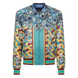 Áo Khoác Nam Dolce & Gabbana D&G Feather-print Nylon Jacket With DG Logo G9TP5T Phối Màu Size 52