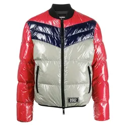 Áo Khoác Nam Dsquared2 Tri-colour Zip-up Down Jacket With Logo S74AM1278 Phối Màu Size 46