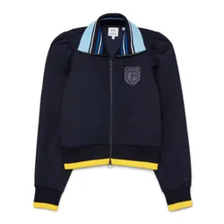 Áo Khoác Nỉ Nữ Lacoste x Goop Zipped Sweatshirt Màu Xanh Navy Size 38