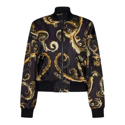 Áo Khoác Nữ Versace Jean Couture In Black Reversible 77HAS408 CQD64 Màu Đen Vàng Size 38