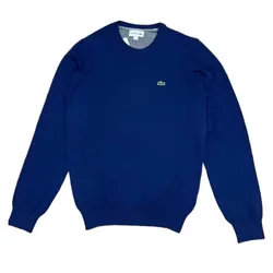Áo Len Nam Lacoste Men's Relaxed Fit Crew Neck Wool Sweater Màu Xanh Navy Size 3