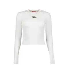 Áo Len Nữ Diesel In White Ribbed White A12397 0DLAX 129 Màu Trắng Size S
