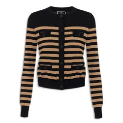 Áo Len Nữ Elisabetta Franchi In Black MK68S46E2 CO5 Màu Nâu Đen Size 42