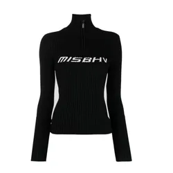 Áo Len Nữ MISBHV Long Sleeve Knitted Zip Top In Black 230B704BLACK Màu Đen Size M