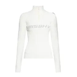Áo Len Nữ MISBHV Long Sleeve Knitted Zip Top In White 230B703WHITE Màu Trắng Size XS